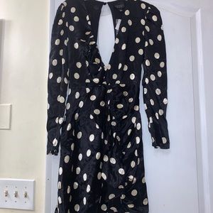 Top shop black and white polka dot dress